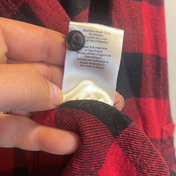 Buffalo Plaid Button Down Shirt-Girls - Picture 6 of 10